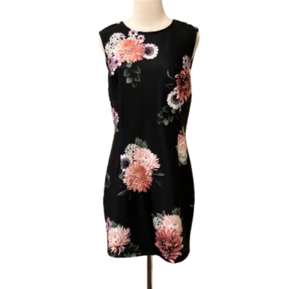 L Suzy Shier Black Floral Dress